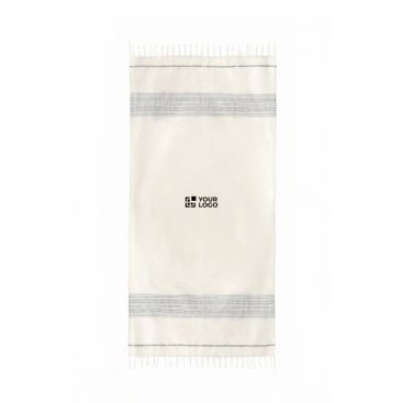 Pareo in cotone riciclato con frange per la spiaggia 380 g/m²