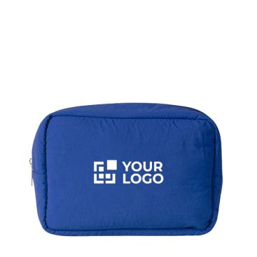 Beauty case in nylon e poliestere con zip abbinata