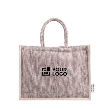 Borsa in cotone riciclato con base ampia e soffietto 530 g/m²