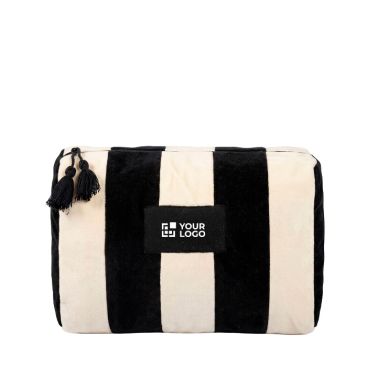 Necessaire in cotone morbido effetto velluto con base ampia 300 g/m²
