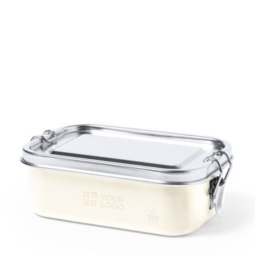 Lunch box da 750ml con coperchio ermetico color nero con logo