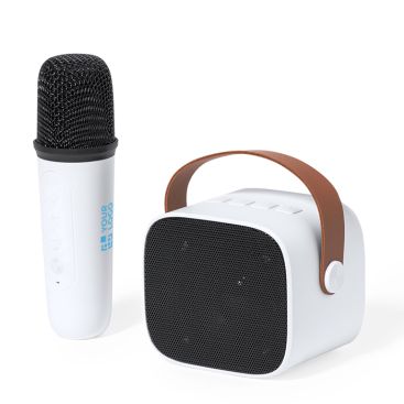 Set per il karaoke con altoparlante da 5W e microfono vista area di stampa