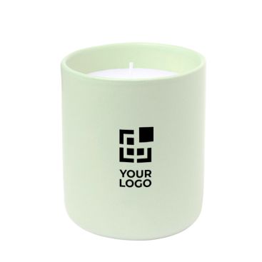 Candela profumata alla vaniglia in elegante vasetto di ceramica