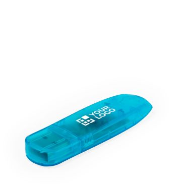 Memoria USB in resistente ABS traslucido con cappuccio di chiusura