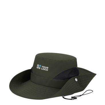 Cappello safari in poliestere con cordino regolabile