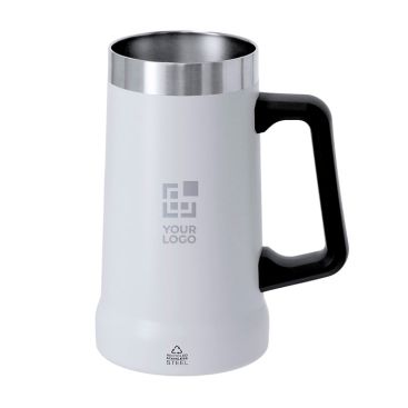 Boccale per birra in acciaio inox riciclato a doppia parete 700ml