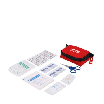 Kit di primo soccorso con 20 accessori in custodia con cerniera