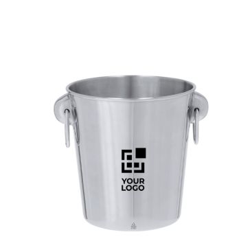 Secchiello per ghiaccio in acciaio inox riciclato con due manici 4l