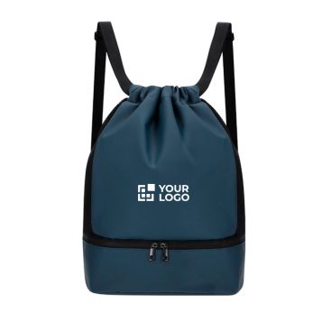 Zaino con coulisse in PU con tasca inferiore per scarpe