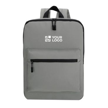 Zaino per laptop in morbido PU con tasca frontale 15''