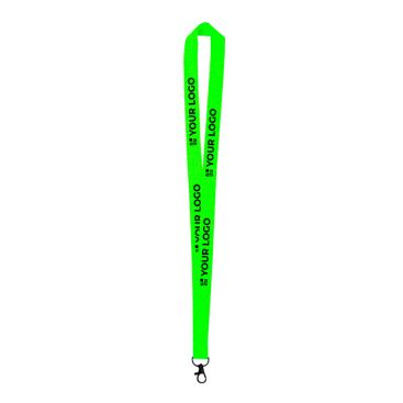 Lanyard in poliestere colori fluo con gancio rotante