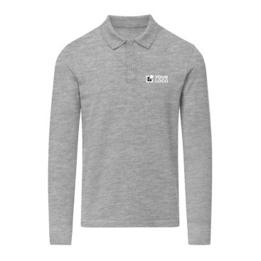 Polo unisex a maniche lunghe in cotone MKT Charlot 220 g/m2 