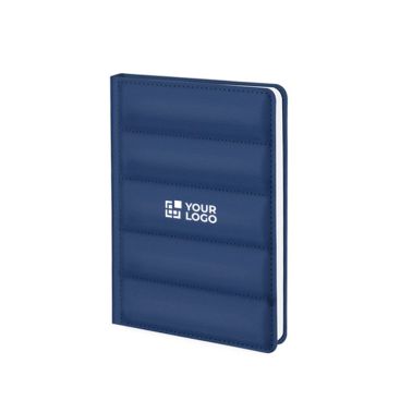 Taccuino con copertina imbottita in similpelle e pagine a righe A5