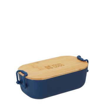 Portapranzo con coperchio ermetico in bambù e chiusure laterali 850ml