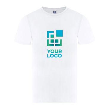 T-shirt bianca da adulto a manica corta con collo rotondo 150g/m²