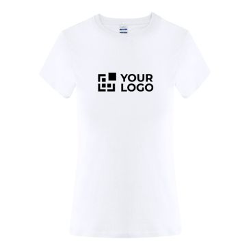 T-shirt da donna in cotone a manica corta con collo rotondo 150 g/m²