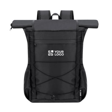 Zaino roll-top in RPET con doppia chiusura e tasca per laptop da 15''