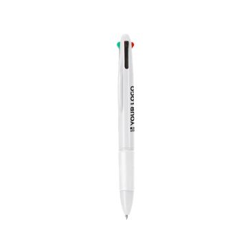 Penna multicolore 4 in 1 con grip in gomma e 4 inchiostri