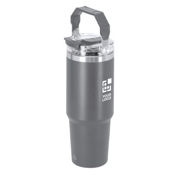 Bicchiere termico in acciaio inox a doppia parete con manico 900ml