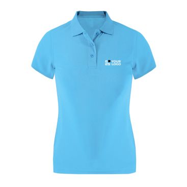 Polo donna sfiancata a manica corta in tessuto tecnico 180 g/m²