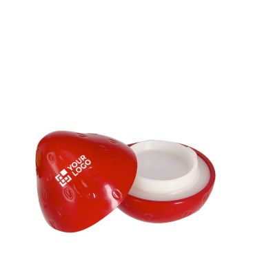 Balsamo labbra in astuccio dal design frutta con aroma alla vaniglia SPF15