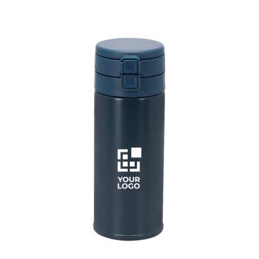 Bicchiere termico 400 ml con doppio coperchio push e cannuccia integrata