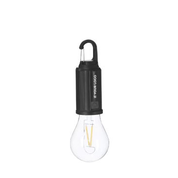 Lampada a forma di lampadina con ricarica solare e batteria con moschettone
