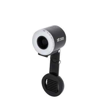Anello luminoso con ventola in plastica ABS con supporto per cellulare 500mAh