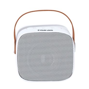 Altoparlante in plastica riciclata con manico marrone stile retrò 5W