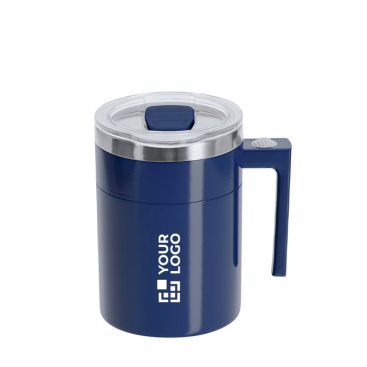 Tazza miscelatrice in acciaio inox con coperchio scorrevole 400 ml