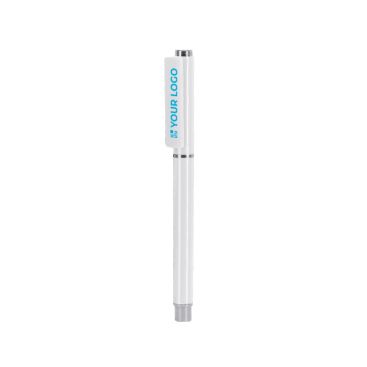 Roller in plastica riciclata con dettagli argentati e inchiostro blu