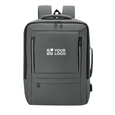 Zaino espandibile in pelle sintetica per laptop con porta USB 15''