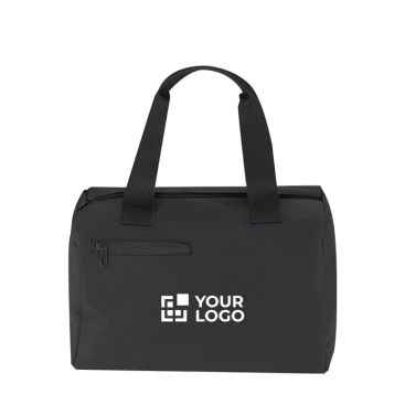 Borsa termica in pelle sintetica con tasca frontale e chiusura con cerniera 12L