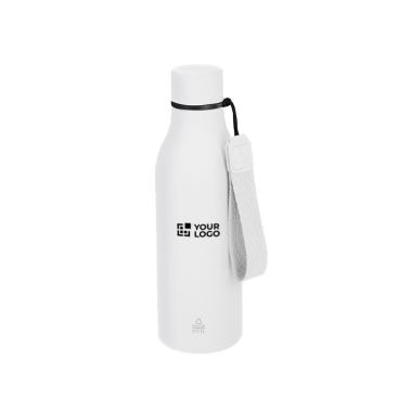 Borraccia termica in acciaio inox riciclato, finitura gommata 480ml