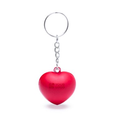 Portachiavi con antistress a forma di cuore da personalizzare Portachiavi con antistress a forma di cuore da personalizzare