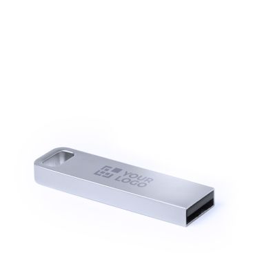 Memoria USB in metallo dal design minimalista ideale per portachiavi