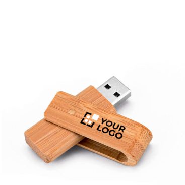 Chiavetta USB in legno di bambù con clip girevole Ecotwist 3.0 