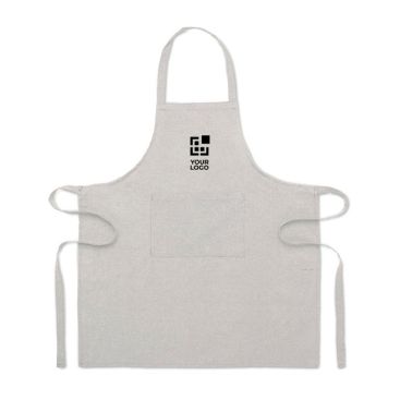 Grembiule da cucina con tasca frontale  in cotone riciclato 220 g/m²