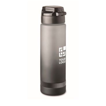 Borraccia rPET con tappo flip top e orario per ricordarti di bere 1l