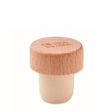 Tappo per bottiglia di vino realizzato in legno di faggio