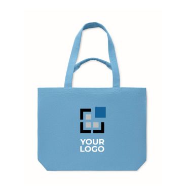 Borsa con manici corti e lunghi in tessuto riciclato da 320 g/m²