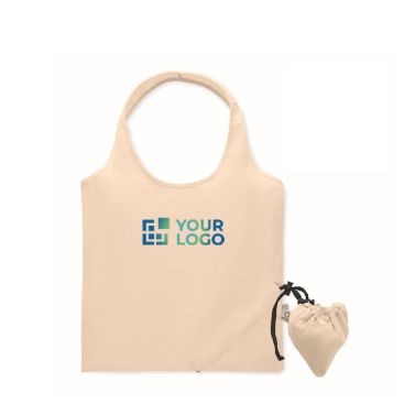 Borsa pieghevole per la spesa in cotone riciclato e rPET 140 g/m²
