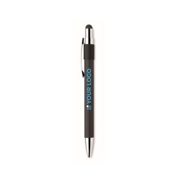 Penna antistress con spinner sulla parte superiore e inchiostro blu