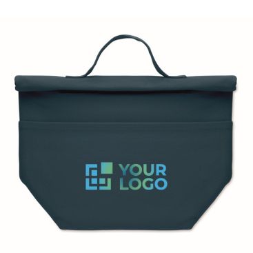 Borsa termica in cotone riciclato con chiusura rolltop e manico