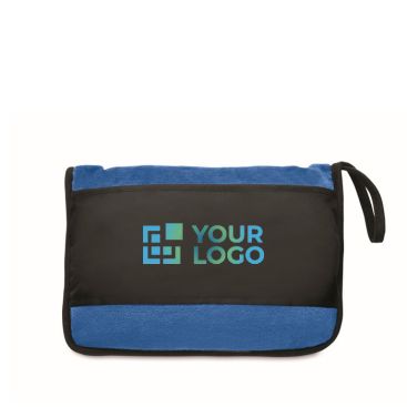 Coperta o cuscino da viaggio flanella 220 g/m² con fascia per trolley