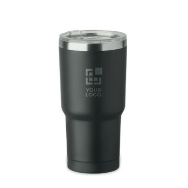 Bicchiere in acciaio inox con coperchio scorrevole 500ml