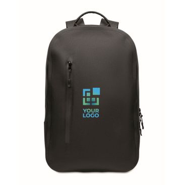 Zaino nero porta laptop in RPET resistente all’acqua 16''