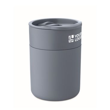 Bicchiere in plastica e silicone con coperchio scorrevole 330 ml
