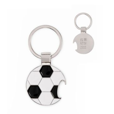 Portachiavi apribottiglie in lega di zinco a forma di pallone da calcio