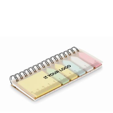 Set compatto di note con anelli e adesivi assortiti